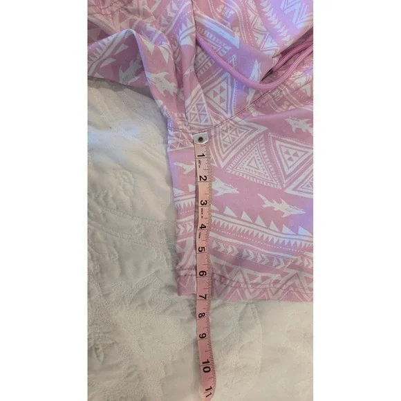 MAUI AND SONS Mens Swim Trunks Shorts Pink Geometric  Print Elastic Waist Large - Picture 4 of 9